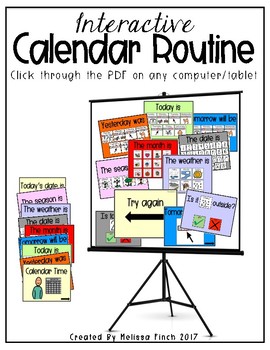 Preview of Interactive Calendar Routine for Students with Special Needs