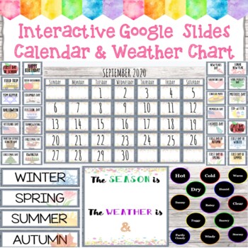 Preview of Interactive Calendar for Google Classroom