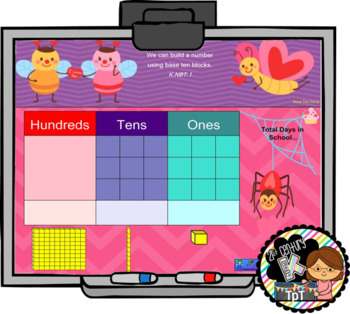 Interactive Calendar for SMART Board Kindergarten February-Themed