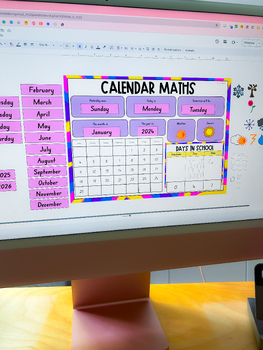 Preview of Interactive Calendar (neon vibes)