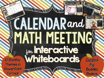 Preview of Interactive Calendars & Math Meetings for PowerPoint {Entire Year Bundle!}
