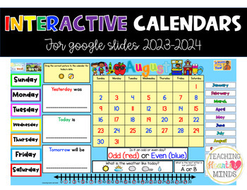 Preview of Interactive Calendars for Google Slides