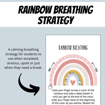 Preview of Interactive Calm Down Rainbow Breathing Activity