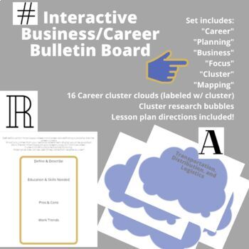 Preview of Interactive Career/Business Bulletin Board | Lesson Included!