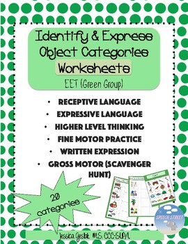 Preview of Identify & Describe Object Category Worksheets