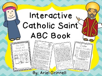 Preview of Interactive Catholic Saint ABC Book