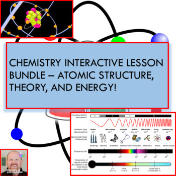 Preview of Interactive Chemistry Lesson Bundle - Atomic Structure, Theory, and Energy!