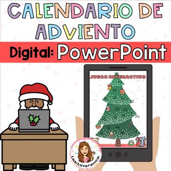 Preview of Interactive Christmas Advent Calendar. Calendario de Adviento.December Christmas