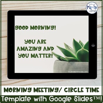 Preview of Interactive Morning Meeting Lesson Template with Google Slides™