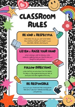 Preview of Interactive Classroom Posters: Engaging Visuals for Rules & Routines to Enhance