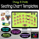 Seating Chart Drag and Drop Editable Templates with Movabl