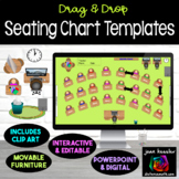 Interactive Seating Chart Editable Templates with Movable 