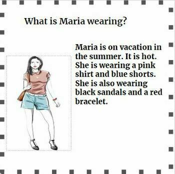 What is she wearing? What is he wearing? interactive worksheet