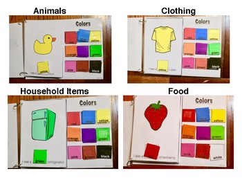 Interactive Color Books- Early learning and Special Ed