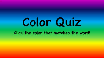 Preview of Interactive Color Name Quiz
