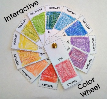Preview of Interactive Color Wheel Lesson Art Project Element of Art Color Mixing Colors