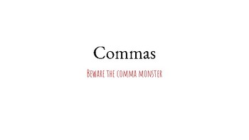 Preview of Comma Presentation