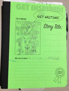 Preview of Interactive Composition Notebook Cover for Creative Writers