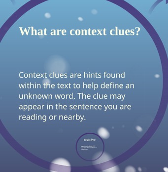 Preview of Interactive Context Clues Lesson/Presentation