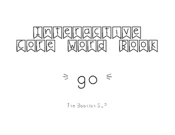 Preview of Interactive Core Word Book - "Go"