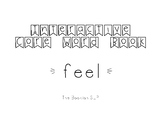Interactive Core Word Book - "feel"