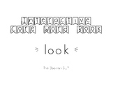 Interactive Core Word Book - "look"