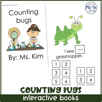 Preview of Interactive Counting Bugs Book (Differentiated in 3 levels!)