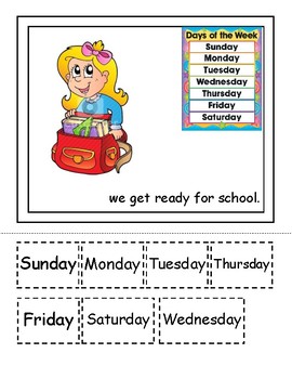 Sunday,Monday,Tuesday,Wednesday,Thursday,Friday,Saturday: days of the weeks  preschool notebook for toddlers and children: kindergarten, saad:  9798645371937: : Books