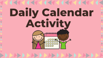 Preview of Interactive Daily Calendar Activity | Google Slides | Virtual Learning
