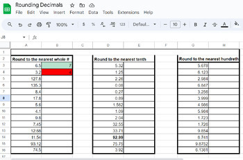 Preview of Interactive Decimal Rounding (Self-Graded)