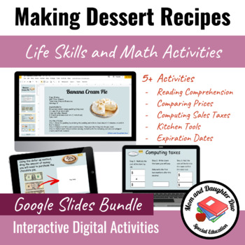 Preview of Interactive Dessert Recipes: Google Slides Version