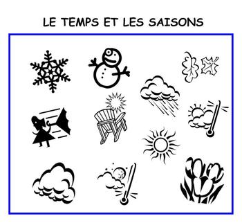 Preview of Interactive Dice French Weather Vocabulary Activity with Worksheets