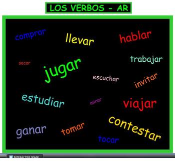 Preview of Interactive Dice Spanish -AR Verbs with Worksheets