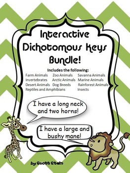 Preview of Identifying Animals Dichotomous Keys Bundle
