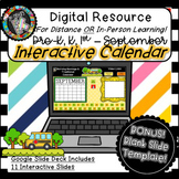 Interactive Digital Calendar - Google Slides SEPTEMBER