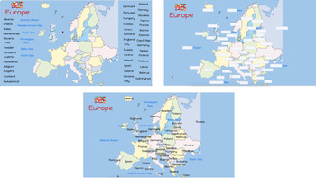 Preview of Interactive Digital Europe Map Activity