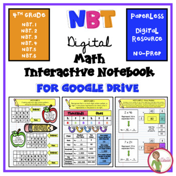 Preview of Numbers / Operations (NBT) INTERACTIVE NOTEBOOK - For GOOGLE - Distance Learning
