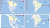 Interactive Digital North and South America Map Activity