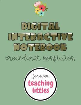 Preview of Interactive Digital Notebook | ELA/Reading | Procedural Nonfiction | Genre Study