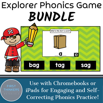 Preview of BUNDLE Interactive Phonics Games Google Slides PowerPoint | Digital Resources