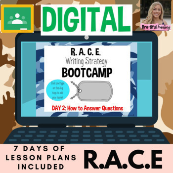 Preview of Interactive Digital R.A.C.E Google Slides Lesson Plans Included! NO PREP