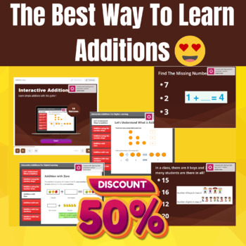 Preview of Interactive Digital Resources | Learn Additions Using Quizzes