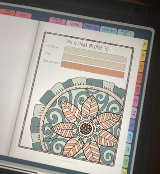 Preview of Interactive Digital School Counselor Planner 2023-2024 plus Printable File