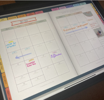 Preview of Interactive Digital School Counselor Planner 2024-2025 plus Printable File