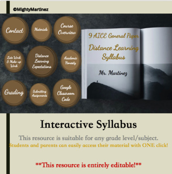 Preview of Interactive Digital Syllabus (Outstanding for distance learning!)