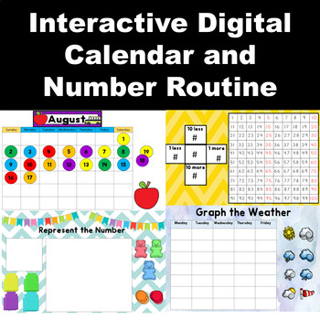 Preview of Interactive Digital Virtual Calendar and Number Routine