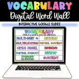 Interactive Digital Word Wall - Multiplication & Division 
