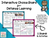 Interactive Distance Learning Choice Boards