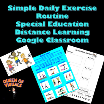 Interactive Distance Learning Create your Own Daily Exercise Routine Special Ed