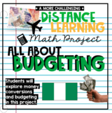 Interactive Distance Learning Math Project - Budgeting (Mo